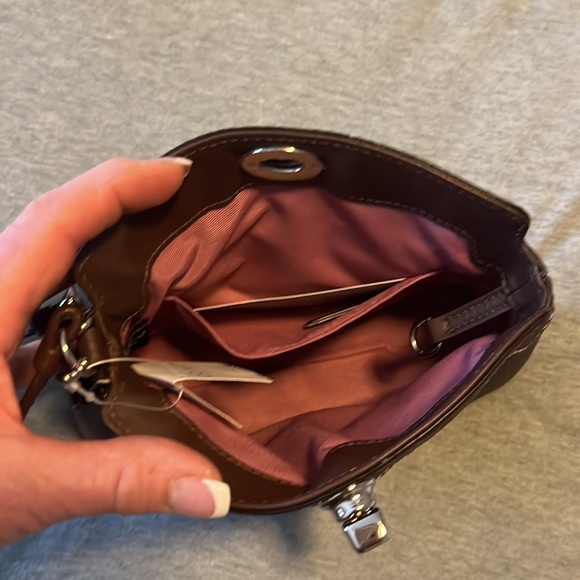 Coach Brown Pebbled Leather Clutch NWT - Picture 3 of 5